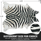 AROGAN Western Faux Fur Zebra Rug, 5.2x6.3 Feet Premium Animal Skin Print Rug - Image 2