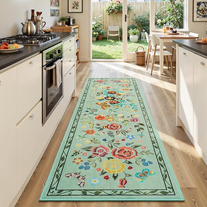 Rugflix 2x6 Runner Rug for Hallway, Washable Kitchen Runner Non Slip, Soft Low by RugflixAreaRugs