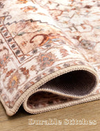 SERISSA Boho Washable Runner Rug, 2x5 Non-Slip Vintage Peach Cream Hallway - Image 5