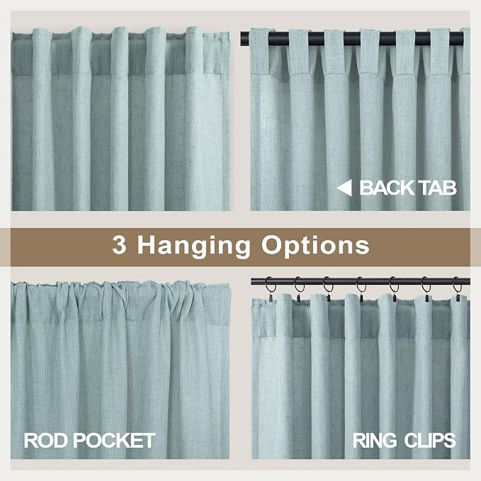 Seafoam Green Curtains 96 Inches Long - Image 4