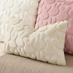decorUhome Easter Bunny Pillow Covers 12x20 Inch Set of 2, Soft Plush Faux Wool - Image 4