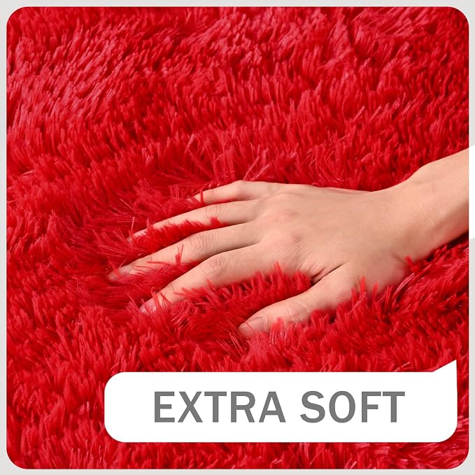Amearea Shag Fluffy Runner Rug for Bedroom Girls Living Room, 2x6 Feet Extra - Image 4