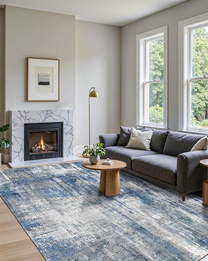 Latte&Fog 5x7 Area Rugs for Living Room Bedroom, Boho Non Slip Low Pile Carpet by LatteFog