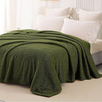 Whale Flotilla Queen Size Fuzzy Fleece Blanket, Fluffy Warm Soft Jacquard Bed - Image 4
