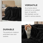 Bedsure GentleSoft Fluffy Black King Size Blanket - Image 4