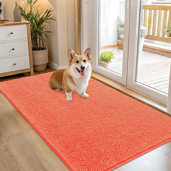 OLANLY Dog Door Mat for Muddy Paws 54x32, Absorbs Moisture and Dirt, Absorbent by OLANLY