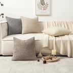 MIULEE Pack of 4 Couch Throw Pillow Covers 20x20 Inch Neutral Beige/Brown Soft - Image 5
