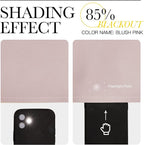 NICETOWN Modern Blackout Curtains Noise Reducing, Blush Pink, 2 Panels - Image 4