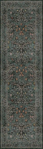 Dark Green 2x7 Long Washable Runner Rug Non Slip, Throw Rugs Runners - Image 2