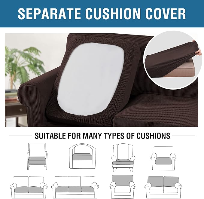 H.VERSAILTEX 4 Piece Stretch Sofa Covers - Image 5