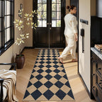 Lahome Colette Checkered Easy Jute Runner Rug, 2x8 Hallway Kitchen Runner Rug - Image 7