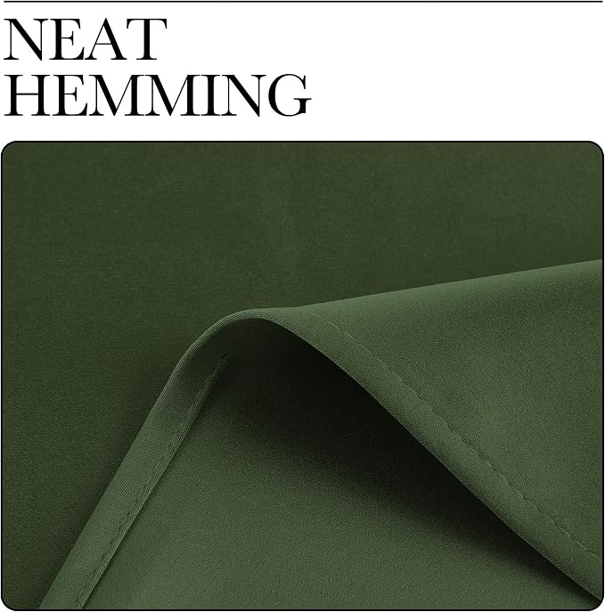 NICETOWN Dark Green Curtains for Bedroom, Grommet Blackout Window Treatments - Image 7