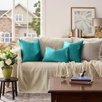 GIGIZAZA Decorative Throw Pillow Covers 16x16, Velvet Sofa Boho Cushion Pillows - Image 2