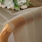 Chyhomenyc Taupe Sheer Curtains 120 Inches Long - Image 3