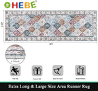 HEBE Hallway Runner Rug 2'8"x8' Washable Vintage Distressed Area Rugs Non Slip - Image 2