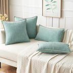 MIULEE Pack of 2 Couch Throw Pillow Covers 18x18 Inch Coastal Aqua Blue - Image 5