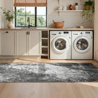 2x6 Black Rug Runners for Hallways Kitchen Runner Rug Non Slip Washable Black - Image 5