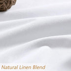 Guken White 100% Blackout Linen Curtains 70 Inch Wide by 96 Inch - Image 3
