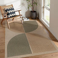 Lahome Enfys Modern Rainbow Easy Jute Office Rug, Washable Rugs 4x6 by Lahome