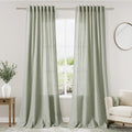 Sage Curtains 90 inches Long 2 panels by Nanspring