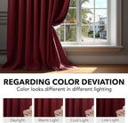Deconovo Blackout Curtains, Thermal Insulated, W70 x L108 2 Panels, Back Tab - Image 6