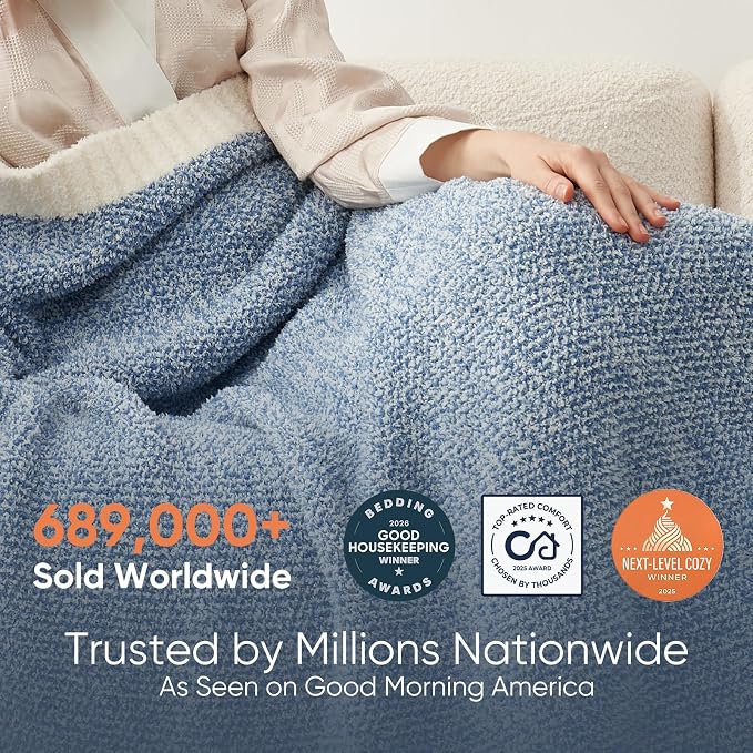 Snuggle Sac Blue Throw Blankets - Image 3