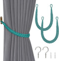 NICEEC 2 Pack Natural Cotton Rope Curtain Tiebacks Elegant Boho Style by NICEEC