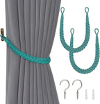NICEEC 2 Pack Natural Cotton Rope Curtain Tiebacks Elegant Boho Style by NICEEC