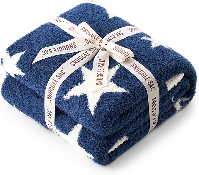 Snuggle Sac American Star Patriotic Throw Blanket Blue, July 4th Blanket Ultra - Image 4
