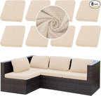 Outdoor Cushion Covers Set, Replacement by SUKAIKEQA