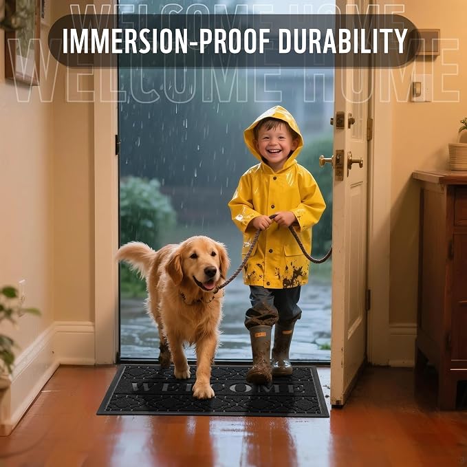 Yimobra Welcome Mat Outdoor Indoor, All-Season Waterproof Front Door Mat - Image 5
