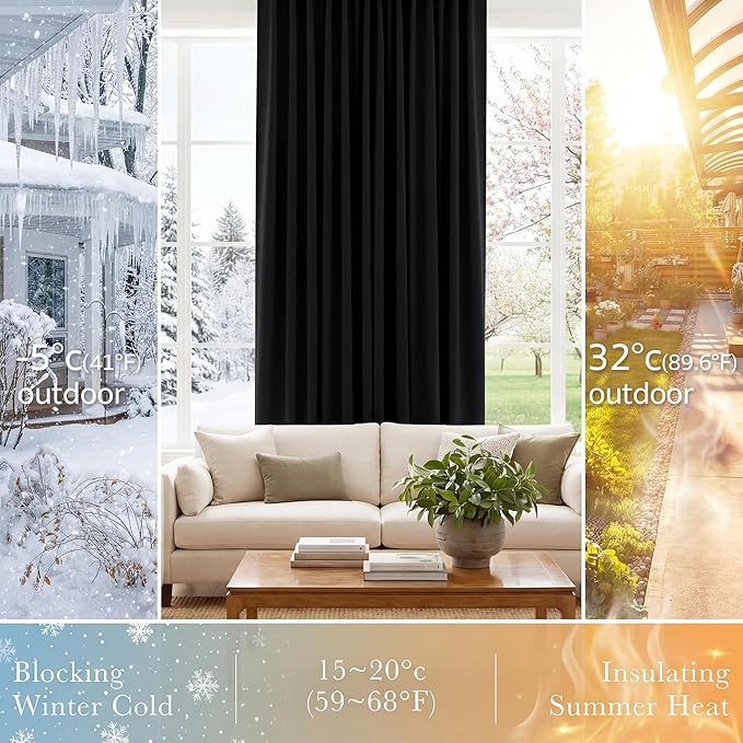 Pony Dance Blackout Curtains Thermal Insulated Window Treatment Panels Room - Image 4