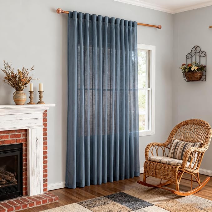 MYSKY HOME Curtains for Living Room 84 Inches Long Semi Sheer Light Filtering - Image 7