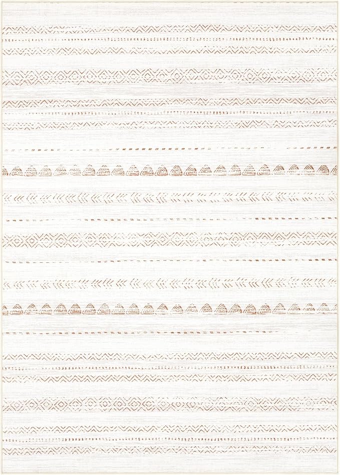 Nakagishi 6x8 Area Rugs Living Room: Washable Boho Large Neutral Soft Farmhouse - Image 7