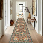 Yamaziot Washable Runner Rug, 2x12 Non-Slip Boho Vintage Hallway Rug Runner by Yamaziot