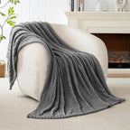 60x80 Inch Grey Twin Blanket - Image 5