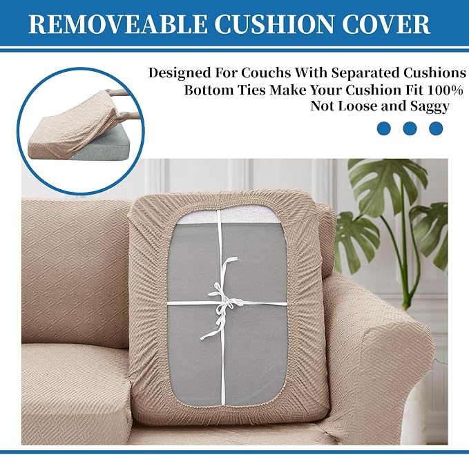 XINEAGE 2026 New 4 Pieces Extra Large Couch Covers - Image 4