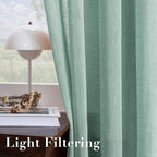 H.VERSAILTEX Linen Curtains Nickel Grommet Natural Linen Semi-Sheer Curtains 2 - Image 5