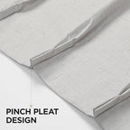 Joydeco Pinch Pleated Linen Curtains - Image 5