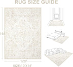 10x14 Area Rugs for Living Room: Washable Rug Vintage Large Rugs Soft Non Slip - Image 2