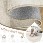 Area Rugs 9x12 for Living Room: Washable Rug Modern Abstract Neutral Soft - Image 4