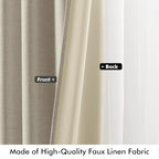 MIULEE 100% Blackout Linen Curtains - Image 6