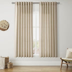 Nanspring Taupe Burlywood Curtains 63 Inch Length by Nanspring