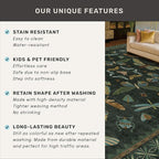 Dark Green 4x6 Washable Area Rug - Image 7