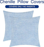 CaliTime Throw Pillow Covers Decorative 26 X 26 Inches Pack of 2 Cozy Chenille - Image 6