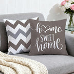 Hexagram Geometric Grey Pillow Covers 16x16 Set of 4, Decorative Outdoor Boho - Image 2