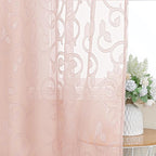 OWENIE Furman Blush Sheer Curtains 63 inch Length - Image 7
