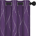 Deconovo Short Purple Curtains, 38 x 45 Inches Long, Thermal Insulated Panel by Deconovo