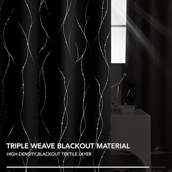 Deconovo Blackout Curtains for Bedroom, 72 Inch Length - Image 3