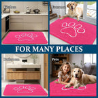 OLANLY Dog Door Mat for Muddy Paws 36x24, Paw Print Design, Absorbs Moisture - Image 8